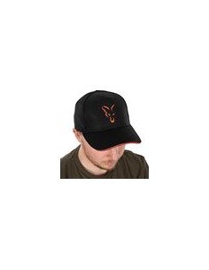 GORRA FOX COLLECTION BASEBALL NEGRA Y NARANJA