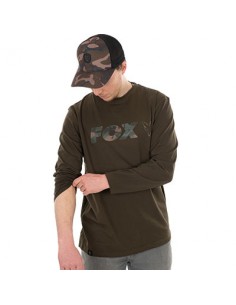 Camiseta Fox manga larga caqui/camuflaje