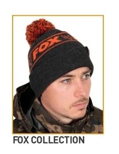 Gorro Fox Collection  con bola naranja/negro