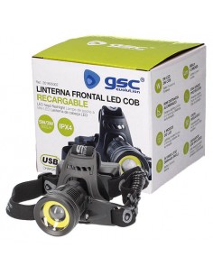 Linterna de cabeza LED COB recargable USB 1000 lm