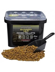 STARBAITS BANANA NUT Cubo pellets 2 kg + pala gratis