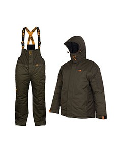 Traje de invierno Fox verde y plateado