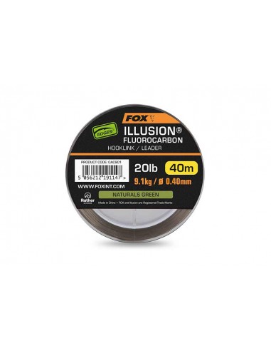 Fox Illusion Fluorocarbon Hooklink/Leader 20Lb 40m