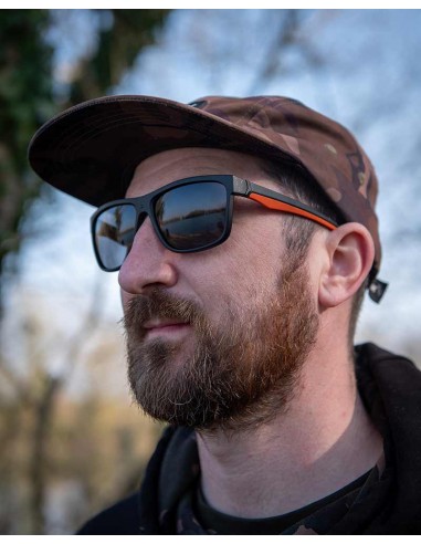 Gafas de sol polarizadas Fox negras y naranjas