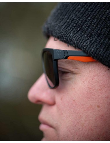 Gafas de sol polarizadas Fox negras y naranjas