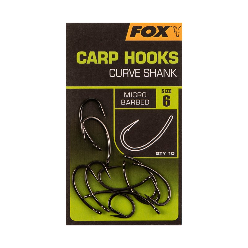 ANZUELO FOX® CARP HOOKS CURVE SHANK X10 Nº8