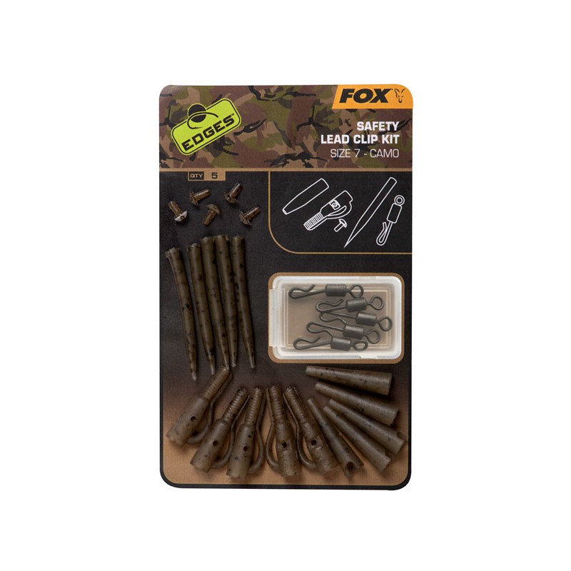 FOX EDGES™ CAMO SAFETY LEAD CLIP KIT (SIZE 7)